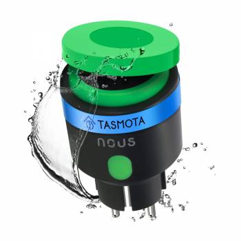 NOUS A6T Tasmota Smart Outdoor Steckdose – ESP32, IP44 wasserdicht, 16A mit Stromzähler & Timer