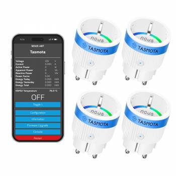 Tasmota Smart Steckdose NOUS A8T – Mini WLAN ESP32 Plug mit Stromzähler